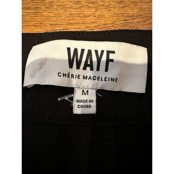 WAYF x Madeleine Women's Reverie Satin Waist Wide Leg Pants - Black - Sz Medium - Picture 4 of 7